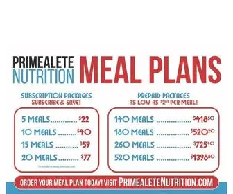 Primealetenutrition.com(PRIMEALETE NUTRITION®) Screenshot