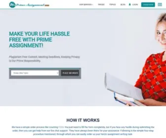 Primeassignment.com(Custom Assignment Writing Service With Expert Writers Help) Screenshot