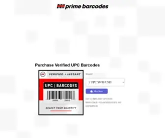 Primebarcodes.com(Prime Barcodes) Screenshot