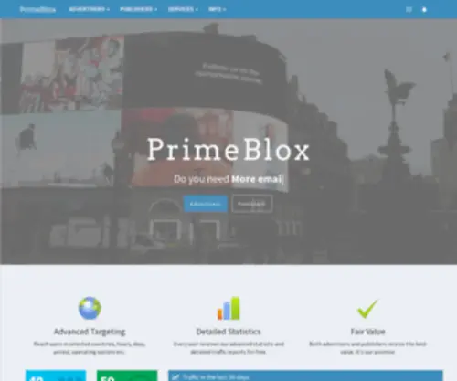 Primeblox.com(Quality Advertising for Quality Websites) Screenshot