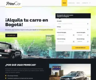 Primecar.com.co(Alquiler de vehículos en Bogotá) Screenshot