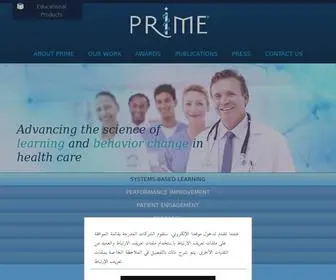 Primece.com(Advancing the science of learning and behavior change in health care for over 25 years) Screenshot