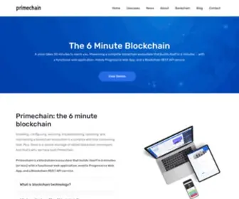 Primechaintech.com(Primechain is a blockchain ecosystem that builds itself in 6 minutes (or less)) Screenshot