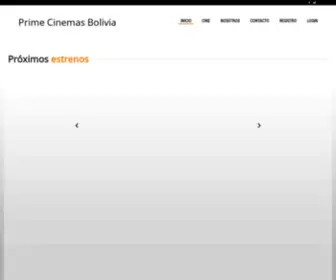 Primecinemas.com.bo(Prime Cinemas) Screenshot