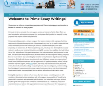 Primeessaywritings.com(Prime Essay Writings) Screenshot