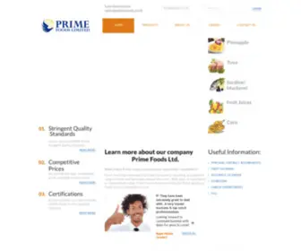 Primefoods.co.th(Prime Foods Limited Thailand) Screenshot