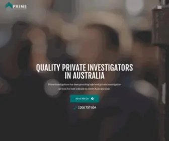 Primeinvestigations.com.au(Prime Investigation) Screenshot