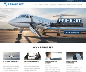 Primejets.com(Prime Jets Private Charter & Management) Screenshot