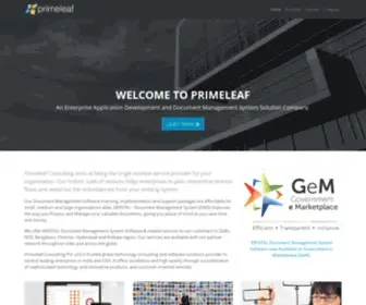 Primeleaf.in(Software Development Company) Screenshot