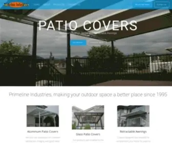 Primelinepatiocovers.com(Aluminum patio cover sales and installations Maple Ridge BC) Screenshot