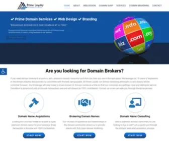 Primeloyalty.com(Domain Brokers) Screenshot