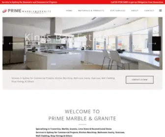 Primemarble.com.au(Primemarble Marble & Granite Pty Ltd is Australia's leading distributor) Screenshot