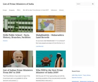 Primeministerofindialist.in(Prime Minister of India 2019) Screenshot