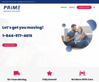Primemoverdelivery.com(Prime Mover and Delivery) Screenshot