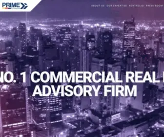 Primephilippines.com(The Leading Commercial Real Estate Consultancy Firm in the Philippines) Screenshot