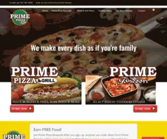 Primepizzagrill.com(Prime Pizza and Grill) Screenshot