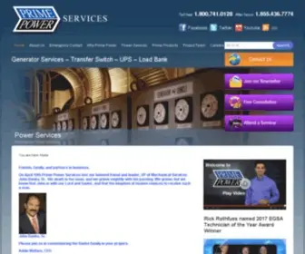 Primepower.com(Emergency Power Generation Specialists) Screenshot