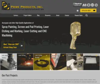 Primeproductsinc.com(Contract Manufacturer of Machined) Screenshot