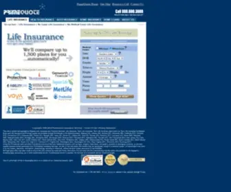 Primequote.com(Life Insurance Without Medical Exam) Screenshot