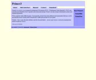 Primer3.org(Primer3) Screenshot