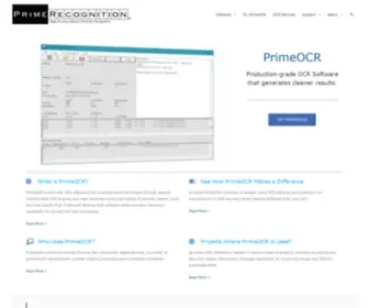 Primerecognition.com(High Accuracy OCR Software) Screenshot