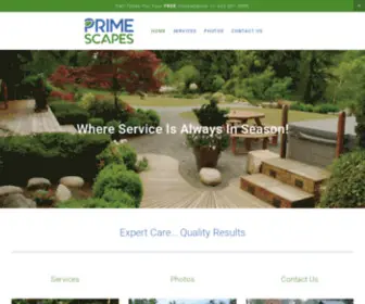 Primescapes.com(Landscaping company) Screenshot