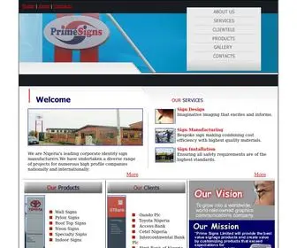 Primesigns.com.ng(PrimeSigns) Screenshot