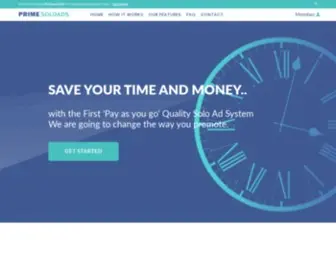 Primesoloads.com(Prime SoloAds let you send your Solo Advertising to Millions. Our Solo Email Advertising) Screenshot