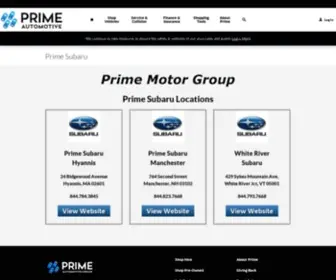 Primesubaru.com(Used Cars For Sale in New England) Screenshot