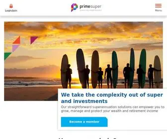 Primesuper.com.au(Prime Super) Screenshot