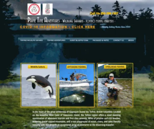 Primetimeadv.com(TOFINO FISHING PRIME TIME ADVENTURES) Screenshot