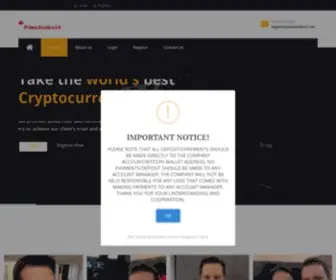 Primetrades24.com(Primetrades 24) Screenshot