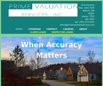 Primevaluationservices.com(Prime Valuation Services) Screenshot