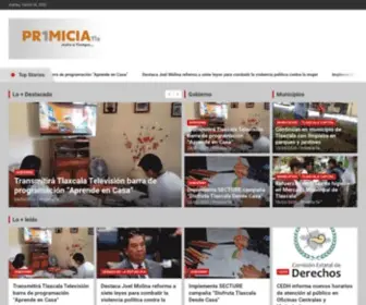Primiciatlx.com(Primicia Tlaxcala) Screenshot