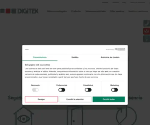 Primion-Digitek.es(Tecnología de seguridad de primion DIGITEK) Screenshot