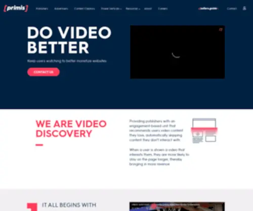 Primis.tech(The Leading Video Discovery Platform) Screenshot