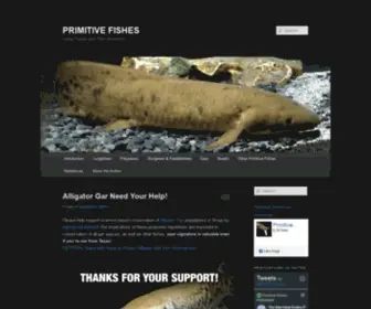 Primitivefishes.com(PRIMITIVE FISHES) Screenshot