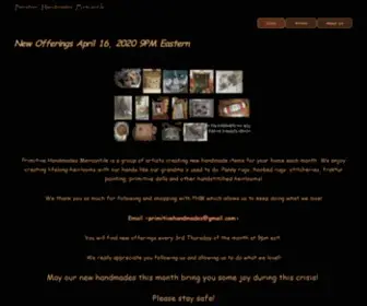 Primitivehandmadesmercantile.com(Our New Website) Screenshot