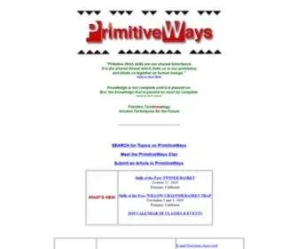 Primitiveways.com(Primitive Technology) Screenshot