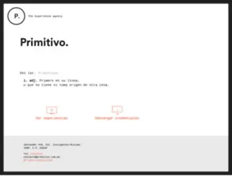 Primitivo.com.mx(The experience agency) Screenshot