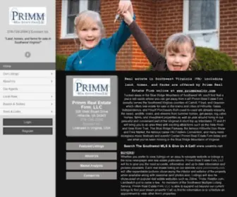 Primmrealty.com(Southwest Virginia real estate for sale including land) Screenshot