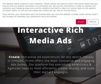 Primo.design(RichMedia Ads for Desktop and Mobile) Screenshot