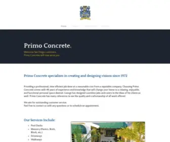 Primoconcrete.com(Primo Concrete) Screenshot