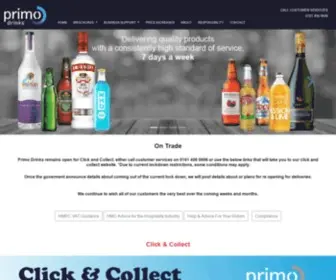 Primodrinks.co.uk(Primo Drinks) Screenshot