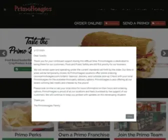 Primohoagies.com(The best hoagies in Philadelphia and South Jersey) Screenshot