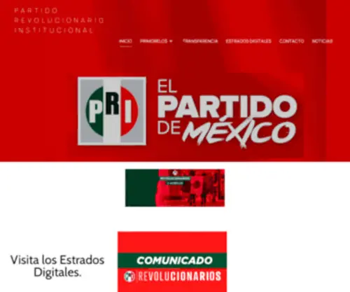 Primorelos.org.mx(Partido Revolucionario Institucional) Screenshot