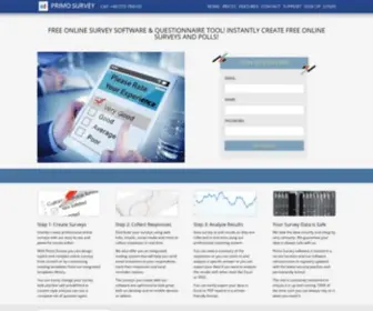 Primosurvey.com(Online Free Survey Tool) Screenshot