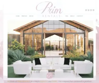 Primrentals.com(Prim Rentals elevates the rental experience with expertly curated and custom designed furniture) Screenshot