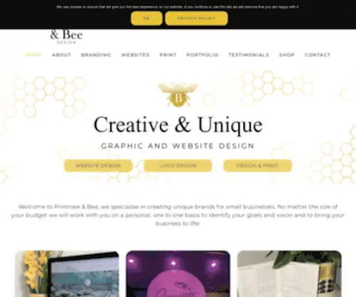 Primroseandbee.co.uk(Primrose & Bee Graphic Designer & Web Design) Screenshot