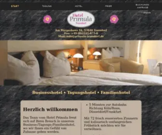 Primula-Troisdorf.de(Hotel Primula Troisdorf) Screenshot